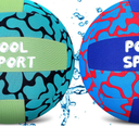 Wettarn 2 Pcs Swimming Pool Water Volleyball Soft Neoprene Beach Pool Waterproof Volleyball Indoor Outdoor for Pool Game, 7.9 Inch Diameter, 2 Colors