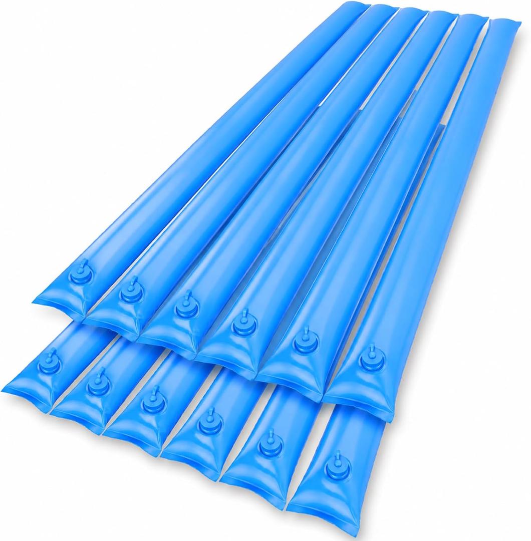 Water Tubes for Pool Cover, 12 Pack 10 FT Extra-Thick Pool Cover Weight