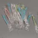 28 Packs Mini Brushes-Disposable Toothbrushes with Toothpaste + Floss + Pick + Tongue Scraper Travel Size Individually Wrapped Business Trip Work or Travel (Mix Flover)