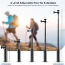 25" Extendable Mini Camera Tripod Mount for Gopro DJI Osmo Pocket 3, Portable Small Vlog Handle Grip Desktop Webcam Selfie Stick Tripod, Pole Tripod for Action Camera Hero/DJI Osmo Action 5Pro/4/3