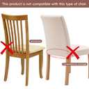DREAHOTEXTIL Stretch Seat Covers for Dining Room Chairs Set of 6,Dining Chair Covers, Kitchen Chair Covers,Removable Washble Dining Room Chair Seat Cover,Chair Slipcovers Protector (Beige)