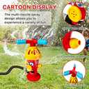 Water Sprinklers Outdoor Toy for Kids, Fire Hydrant Toddler Play Equipment Outside Activities for Backyard Lawn Attaches to Garden Hose Splashing Fun Toys for 3 4 5 6 7 8 Year Old Boys Girls Gifts