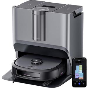 Eureka J20 Robot Vacuum Self Emptying, 8000Pa Suction, Auto Mop Washing & Hot Air Drying,3D Obstacle Avoidance, Cycling Belt-Mop Design