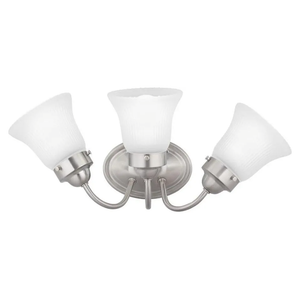 3 Light wall lamp Chrome Frosted glass 25-1/2W ×11" H x 8-3/4" E