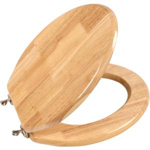 Toilet Seat, Solid Wood, Rubber Wood, High Gloss Finish, PIKLiDS (Elongated)