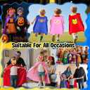KUBUSFLY Superhero Capes for Kids, 8 Pack Halloween Costumes with Capes Masks Dress Up Set for Cosplay Party Birthday Halloween Christmas Gifts Toys for Boys Girls Kids Toddler 3+
