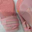 QUMY Dog Shoes for Large Dogs, Medium Dog Boots & Paw Protectors for Winter Snowy Day, Summer Hot Pavement, Waterproof in Rainy Weather, Outdoor Walking, Indoor Hardfloors Anti Slip Sole Pink 6 (Size 6: 2.6''x3.0''(W*L) (Pack of 4))