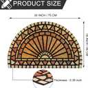 CHICHIC Welcome Door Mat 18 x 30 Inch Front Doormat Outdoors for Home Entrance Outdoors Mat for Outside Entry Way Doormat Entry Rugs, Heavy Duty Non Slip Rubber Back Low Profile, Semicircle