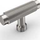 10 Pack Brushed Satin Nickel Knurled Cabinet Knobs for Dresser Kitchen Knobs for Cabinets Single Hole Cabinet Pulls Hardware