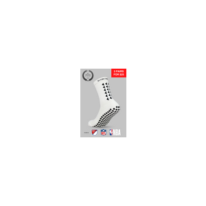 GRIP SOCKS 3.0 MIDCALF LENGTH - WHITE, 3 Pack