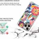 Watercolor Flower Painting Case for iPhone 16 Pro Max,Aesthetic Soft TPU Full Cover Case for iPhone 16 Pro Max