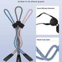 2 x 3 Pack Eye Glasses Strap Sunglasses Eyeglasses Holder for Men Women Kid Eyewear Rope String Keeper Lanyard Retainer (Black & Blue & Pink)