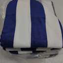 Genovega Cotton Oversized Beach Towel - Extra Large 40"X70" Plush Thick Pool Towel, XL Fluffy Multi Blue Beach Towels Stripe Swimming Towel for Adults Mens Women 6 Pack