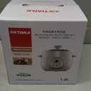 Electric Stew Pot, Ceramic Soup Porridge Cooker, Slow Cookers with Lid, 1L, White