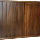 Large Acacia Wooden Serving Tray with Handles 20 x 14 inch Decorative Coffee Table Ottoman Tray for Living Room Extra Large for Kitchen Dinner Food Bar Breakfast in Bed (Dark Brown)