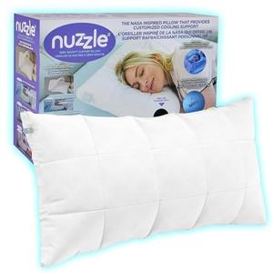 Nuzzle Cooling Adjustable Pillow Queen Size for Side Sleepers, Luxury Bed Pillow Hotel Collection - Best Adjust Height Soft Firm Pillow for Back, Stomach or Side Sleepers Queen Size
