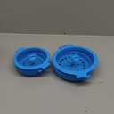 Collapsible Silicone Microwave Cookware Cooker Steamer for Cooking with Lids, 0.8L and 1.4L Glass Food Storage Container Sealed Bowl Mixing Bowls 2pc Set BPA Free (Blue)