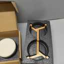 SPUNKYJUNKY Ceramic Dog and Cat Bowl with Wood Stand Non-Slip Matte Glaze Weighted Food Water Set for Cats &Small Dogs 13.5 OZ (1.7 CUPS, Pink  2)