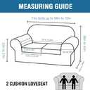 H.VERSAILTEX Real Velvet Plush 3 Piece Stretch Sofa Covers Couch Covers for 2 Cushion Couch Loveseat Covers Width Up to 72 Inch Feature Thick Soft Stay in Place (Medium Sofa, Brown)