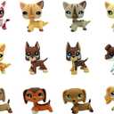 Cat Pack Dog Collie Great Dane Dachshund Cocker Spaniel Mini Pet Toys Sets Animal Figures Collection 2Pcs Random Styles