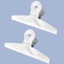Extra Large Bulldog Clips White - Coideal 2 PCS 20cm Jumbo XL Bull Binder Paper Clip Clamps for Office School Drawing (7 7/8 Inch)
