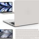 IBENZER MacBook Air 13 inch Case 2026 2025 2024 2023 2022 M4 A3240 M3 A3113 M2 A2681,Hardshell Case w/KeyboardCover ScreenFilm for MacBook air 13.6 inch case, Rocky Gray, KK-RKGY+2