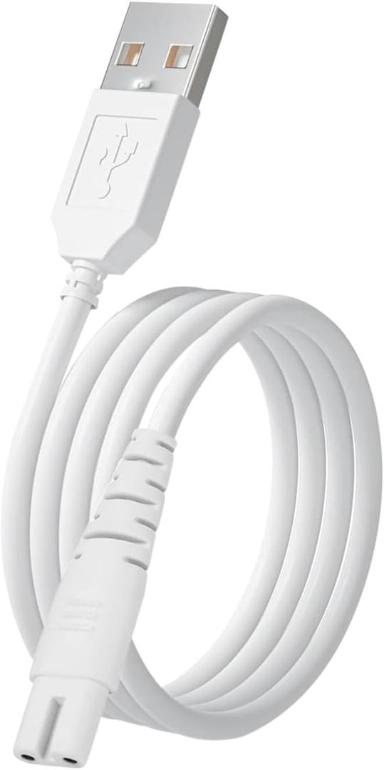 USB Charging Cable for Water Flosser Portable Cordless Oral Irrigator Replacement Charger for Nicwell, Fairywill, Aquasonic, Nicefeel, Oralfree, MOSPRO, Cremax, Tovendor, Hangsun, Insmart, Zerhunt (1 Pack, White)