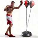 Punching Bag with Stand, Boxing Bag for Teens & Adults | Improves Speed, Reflexes and Endurance Height AdjustablePerfect for Training, Boxing, Stress Relief and Fitness, 63 inches x 19 inches