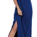 Women's Slim Fit Maxi Dress 2025 Summer Sleeveless Casual Elegant Vacation Dress with Pockets,Navy Blue, Small