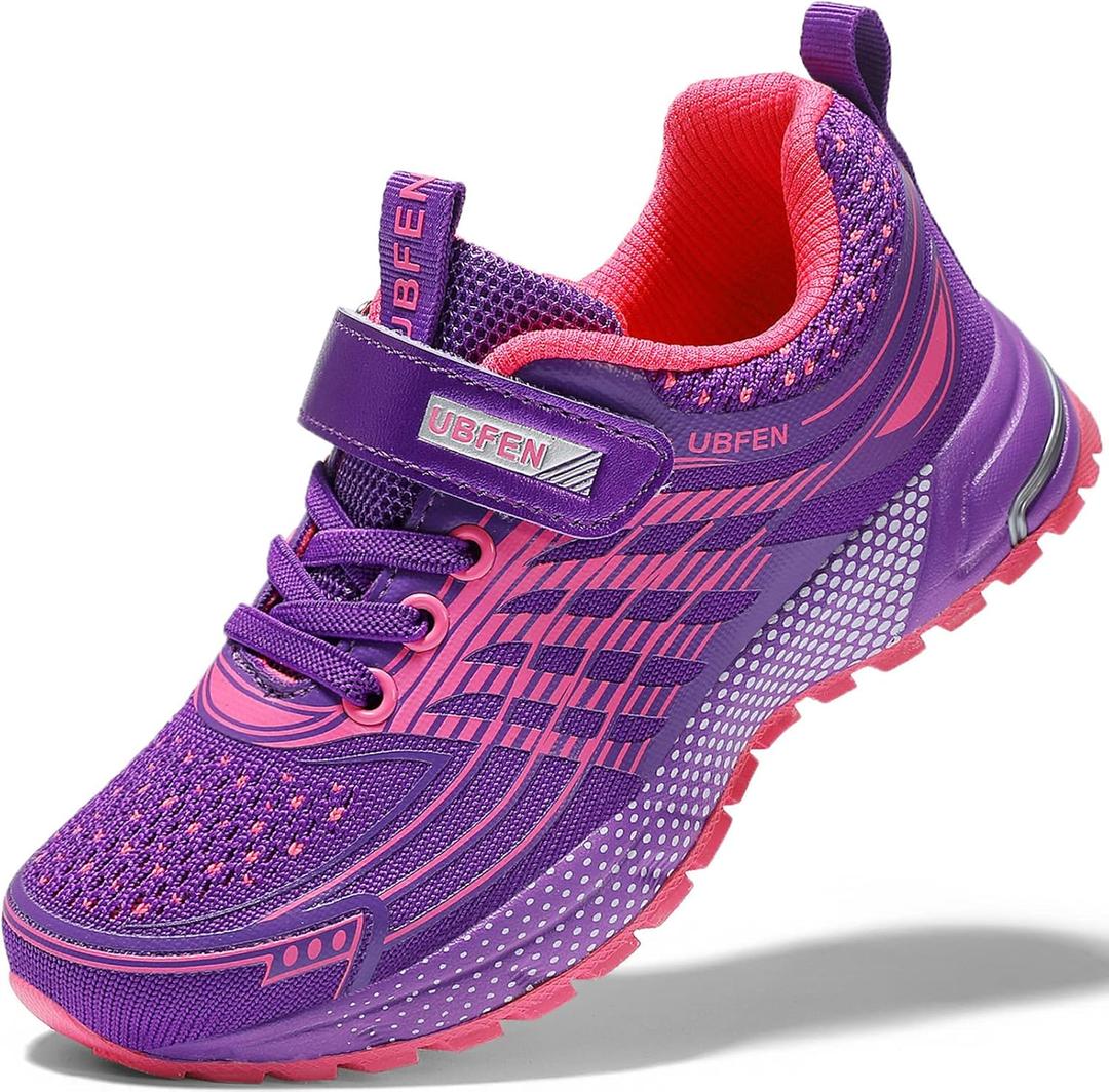 UBFEN Kids Sneakers Boys Girls Tennis Shoes for Running Athletic Walking Gym Sports Lightweight Breathable (2 Big Kid)