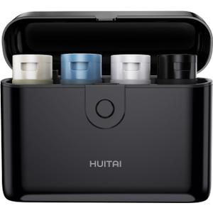 Travel Bottles with Case, 4x2oz TSA Approved, Leak-Proof, Press to Unlock, Compact & Portable Travel Toiletries (Black)