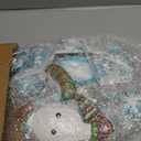 Juegoal Christmas Snowman Wind Chimes with Metal Snowflake, Large for Kids, Xmas Holiday Party Indoor Outdoor Hanging Decoration, 33 Inch