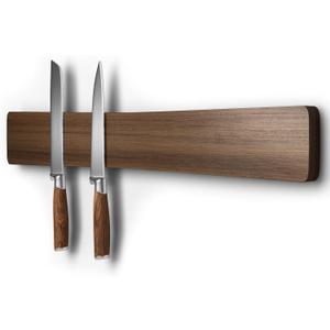 Magnetic Knife Holder for Wall, 16" Acacia Wood Knife Magnetic Strip Powerful Magnet Knife Holder Strip No Drill Use as Tool Key Storage Knife Bar, Knife Rack for Kitchen Utensil Organizer Dark Brown (16 Inch, Dark Brown)