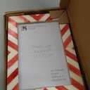 Handicrafts Home Red Picture Frame  4x6 Handmade Chevron Bone Inlay Photo Frame for Christmas Decor, Holiday Gifting, Valentines Day Decor, Colorful Farmhouse Wall Decor, Boho Shelf Styling, Rustic Home Decor & Living Room Picture Frame (Red-0.75)