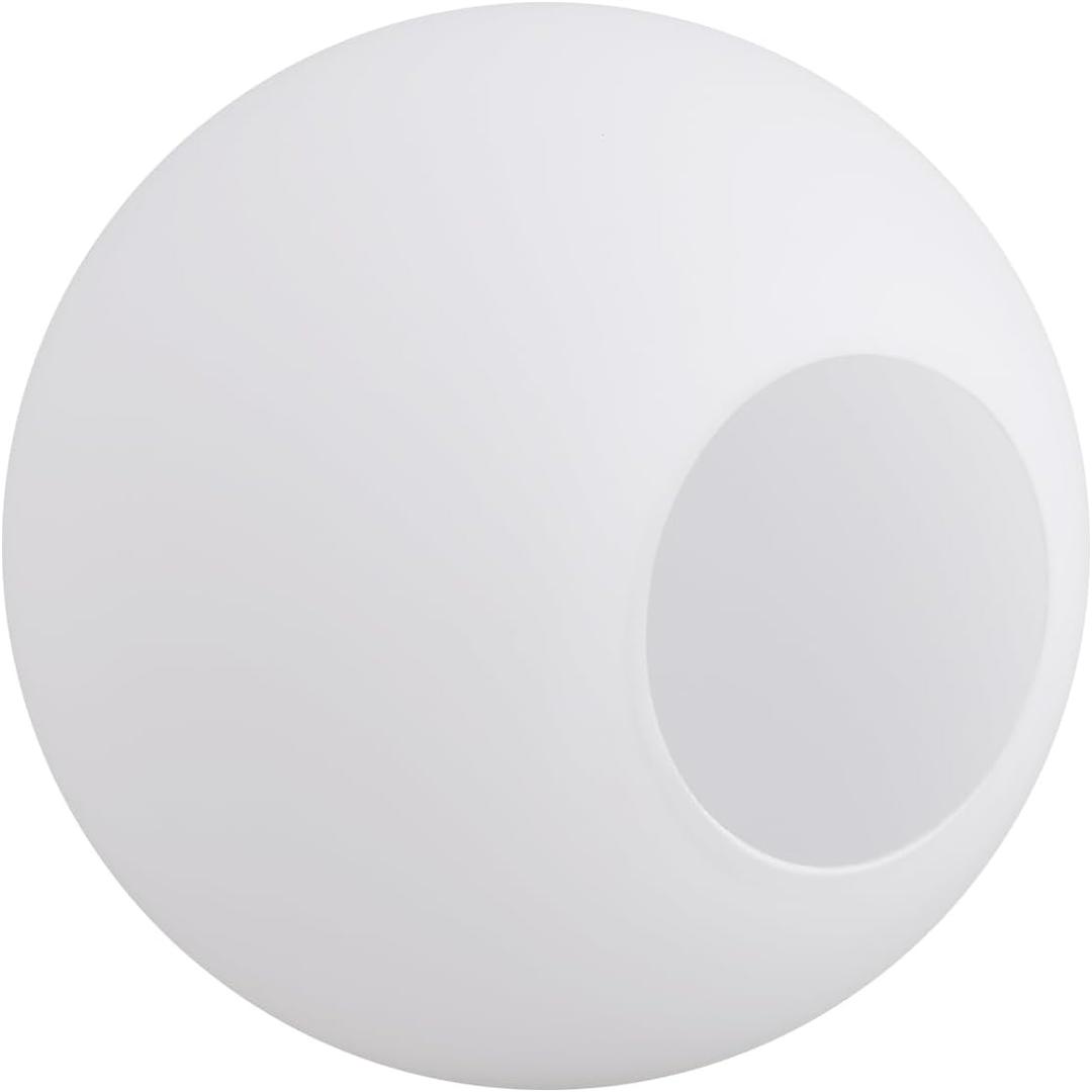8 Inch Frosted Opal White Glass Lamp Shade, 2.6 Inch Fitter, Diameter: 8 IN, Fitter: 2.6 IN