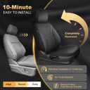 AOMSAZTO Car Seat Covers Full Set Custom Fit for Toyota Prius 2023 2024 2025 2026 Faux Leather Seat Protector Vehicle Cushion Covers Black