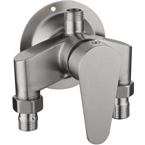 SUS 304 Stainless Steel Exposed Shower Faucet with Control Valve Switch Tap for Cold and Hot Water, Wall Mount Bathroom Shower Mixer