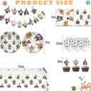 Dog Birthday Party Supplies Serves 20, Puppy Party Decorations Dog Party Plates Banner Napkins Paws Balloons Table Cover and Cake Topper for Doggy Kids Dog Party Decorations