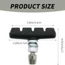 2 Pairs Bike V Brake Pads with Hex Nuts Hex Wrench for Mountain Bike, Road Bicycle, MTB, BMX