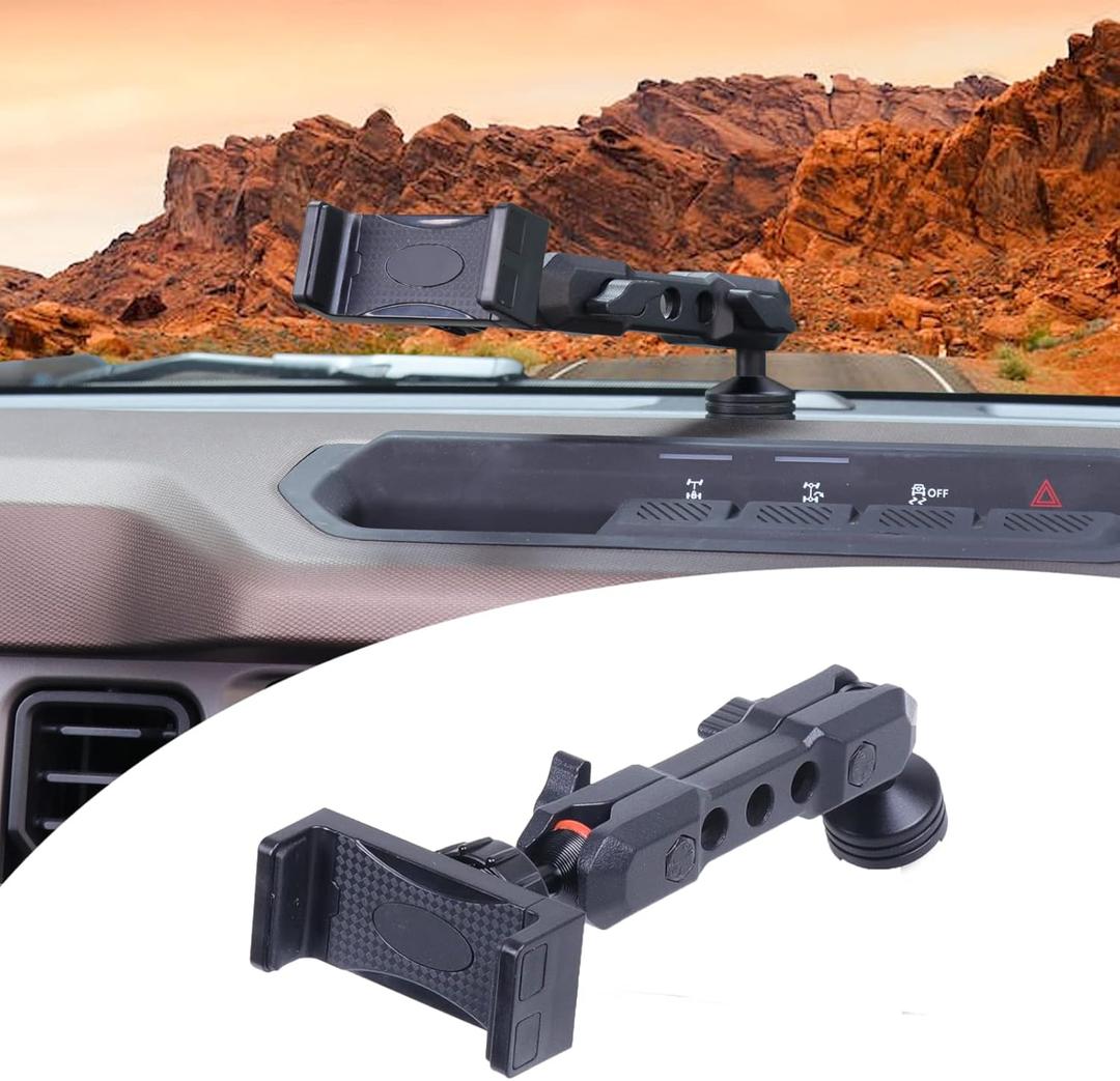for Bronco Dash Phone Holder, Phone Mount for Ford Bronco 2021 2022 2023 2024 2025 2026 2/4 Door Accessories, 360Adjustable Phone Mount Interior Accessories