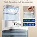 Wastewater Separation Cat Water Fountain No Filter, Stainless Steel Pet Water Fountain with Radar Sensing, Wireless Cat Fountains for Drinking, No Pump, Totally 5.7L, 30db Low Noise