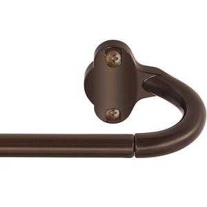 Bronze Wrap Around Curtain Rods:5/8 Inch Blackout Adjustable Window Curtain Rod for Bedroom Kitchen Apartment Renter Friendly,Room Darkening Curved Drapery Rods Easy Install, Antique Brown 28-60"