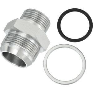 PATIKIL Hex Reducing Nipple Connectors Pipe Adapter 1 5/8" Male 37 Flare JIC x 1" g Male, Pipe Fitting Reducer Nipple Adapter Plated Steel Hydraulic Fitting