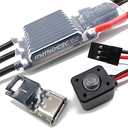 RhinoESC AM32 Crawler ESC 80A Power System 2-8S BEC 5.20-8.2V Adjustable for 1/8 1/10 Scale Cars Crawler Car Axial SCX10 Traxxas TRX-4 TRX-6 (Crawler AM32 80A ESC)