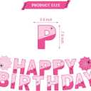 Ghost Spider Web Birthday Party Banner, Pink Spider Banner Flags Pre-strung Spider Web Birthday Flags Sign Party Supplies (pink)