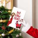 4 x Funny Christmas Card for Him Her, Sassy Christmas Card&Gift for Bestie BFF Best Friend Brother Sister Family Coworker, Happy Holidays Cards for Women Men (#8)