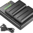 Neewer NP-F550 Battery Charger Set Compatible with Sony NP-F970 F750 F770 F960 F550 F530 F330 F570 CCD-SC55 TR516 TR716 TR818 TR910 TR917, Led Light/Monitor/Camera Slider (2 Pack, Black)