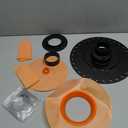 Shower Drain Kit Compatible with Schluter Kerdi System with Integrated Bonding Flange 4" Stainless Steel Square Drain Grate 2" Outlet and Waterproof Corner Seals, Silver