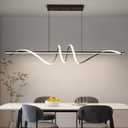 Modern Chandelier, Dimmable LED Pendant Light, Ring Chandelier for Living Room, Dining Room, Kitchen, Bedroom