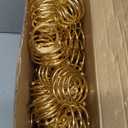 Lounsweer 100 Pcs Gold Napkin Rings Metal Round Holders Buckles for Napkins Weddings Table Serviette Receptions Banquet Birthday Christmas Party Decorations(Spiral)